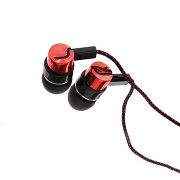 IC iPhone Samsung 3,5 mm in-ear hørelur med tråd (rød) Röd