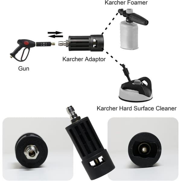 Kärcher højtryksrenseradapter kompatibel med K1-K7 1/4 \"