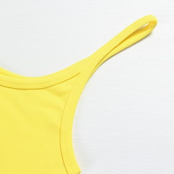 IC Ärmlös linne dam Formpassande Scoop Neck Ribbstickade Basic Cami-toppar (stora)