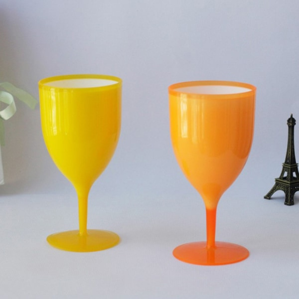 6 st/ set Dubbellagers Plastvinglas Cocktail Champagne