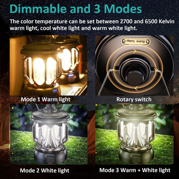 IC NOE Oppladbar Campinglampe, Superlys Batteri c