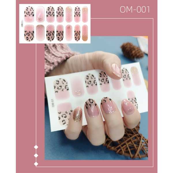 14 ark 154 st 3D-nagelklistermärken Självhäftande nagelklistermärke +1