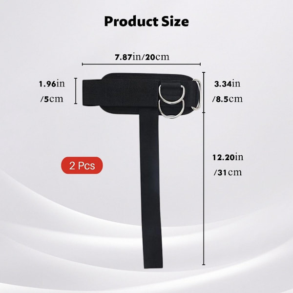 Pull-Up-hjälpmedel, handledsremmar för tyngdlyftning med D-ringar, styrketräning, 2-pack