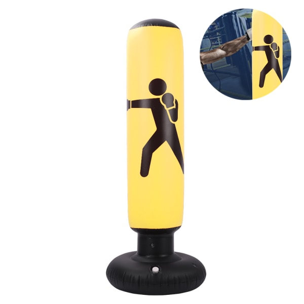 IC Oppblåsbar boksesekk for barn - 155cm lang boksesekk med Yellow