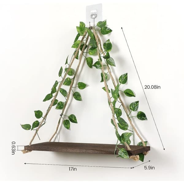Hengende plantehylle sett med 2