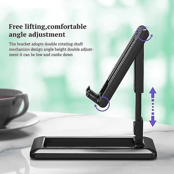 Sammenklappeligt Tablet Mobiltelefon Skrivebordsstativ Til Ipad Iphone Samsung Skrivebordsholder Justerbar Skrivebordsmontering Smartphone Stativ
