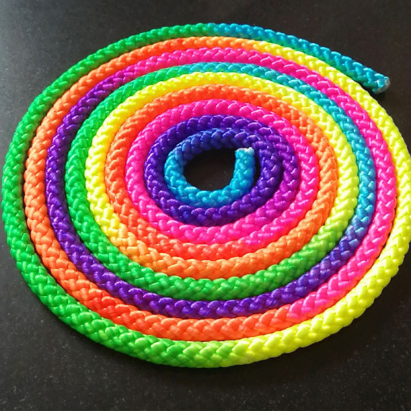 IC Gymnastik rep färgglada regnbåge färg gradient gymnastik rep
