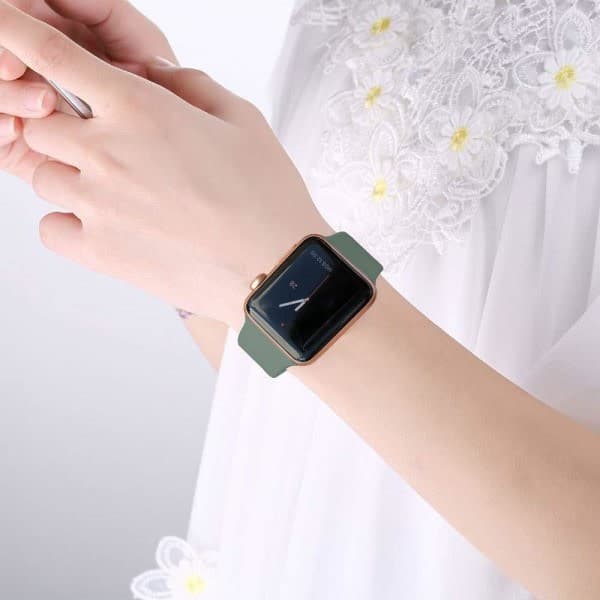 IC Silikon Armbånd Apple Watch 42/44/45/49 mm Mørkegrønn