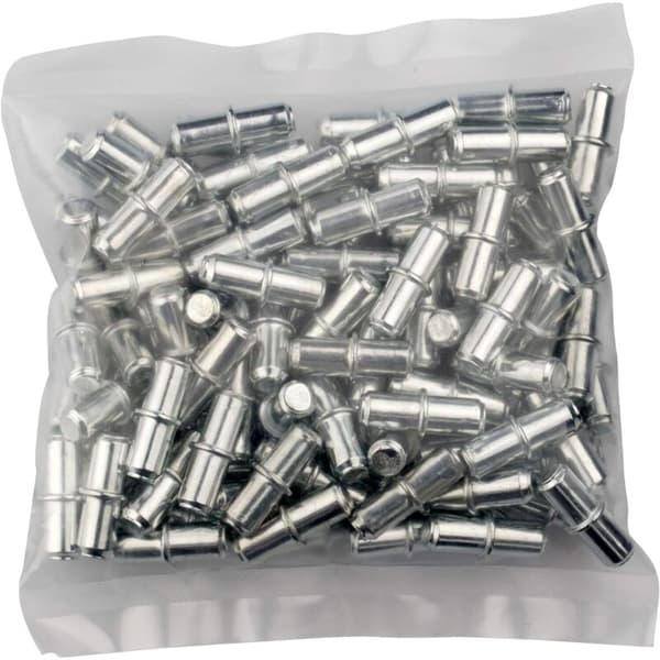 Hylleplugger 5 mm 100 enheter med ring for boring - hylleplugger - hylleplugger - plugger - hylleplugg - 5mm plugg i solid stål, nikkelbelagt