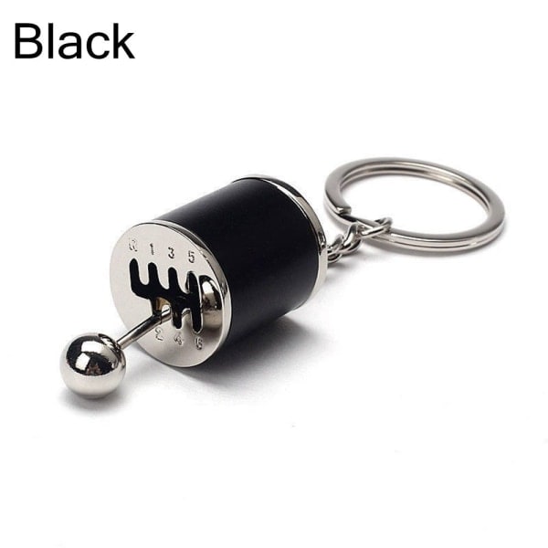 Bilnøkkelring Gear Knop Shifter Stick Box Nøkkelring SVART IC