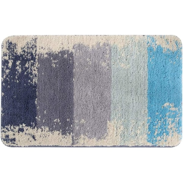 IC Färgglada randiga badrumsmattor Badmatta Halkfri Shaggy Mjuk duschmatta Absorberande Snabbtorkande Badkarmattor för badkar (Färgglada A, 20\"x31\")