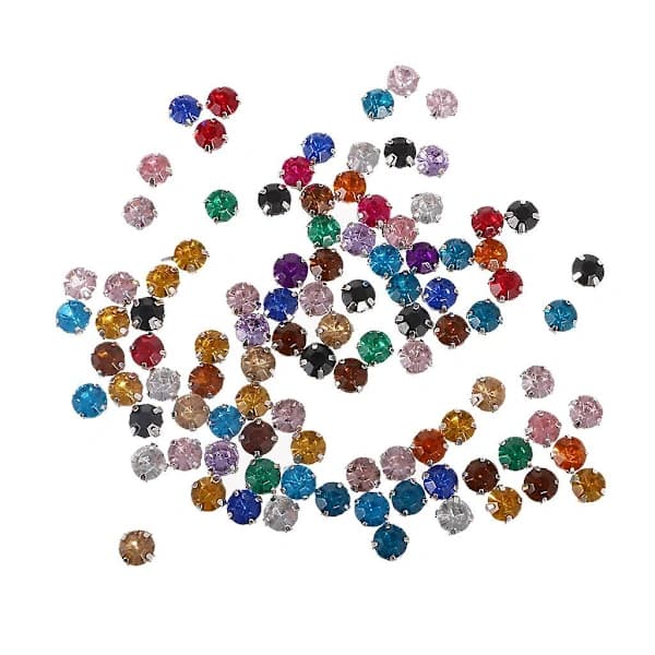 4x100 stykker sybare diamantkrystaller akryl strass utsmykning 8mm