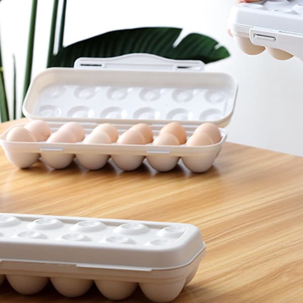 1 Piece - 5cm - Egg Storage Box - Shockproof - Break-proof - Design - Snap-on - with - Lid - Stackable - Storage Space