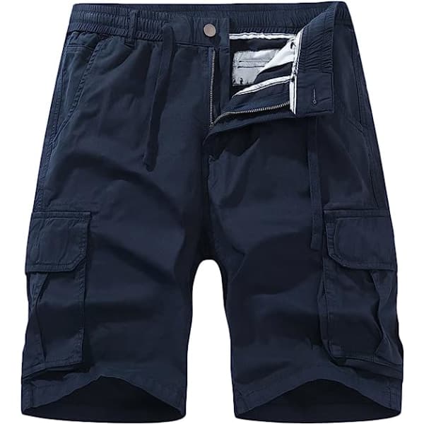 IC Shorts Herre Cargo Shorts Herre Plus Size Elastisk Midje Dragsko Cargo Korte Bukser Lett Glidelås Multi