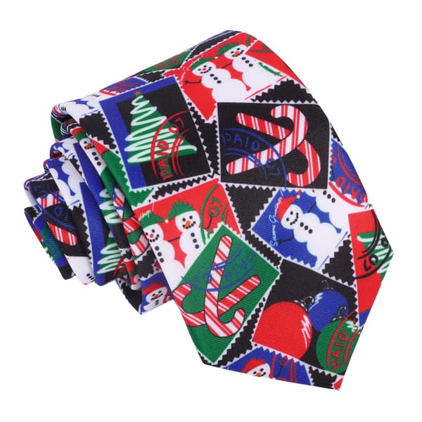 Juleslips til mænd, juleslips til mænd, julemandsbælter, juleslips, festlige slips, juleslips sort grøn Black green Christmas tree