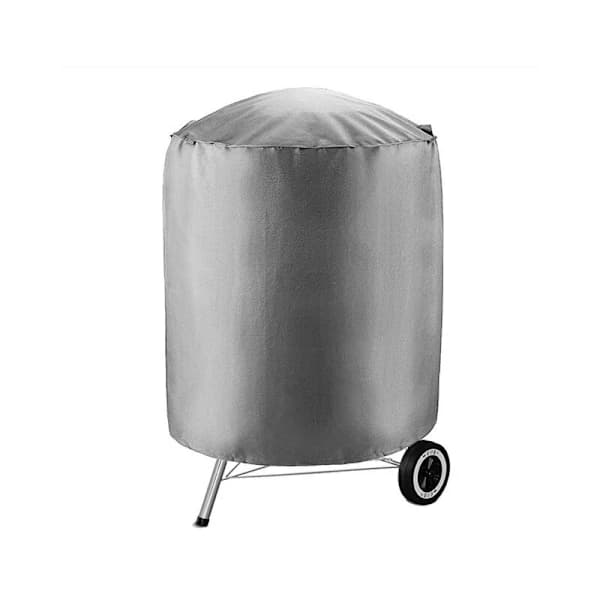 Kedelgrillovertræk 190T Polyester Vandtæt UV-resistent til Kulgrill Udendørs Brug Grå 24 x 28,5 Tommer