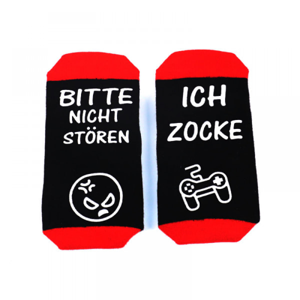 Morsomme sokker, spillsokker med teksten Please Don't Disturb I'm Gaming 2 par