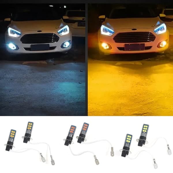 IC H3 LED-lampe Supersterke tåkelys DC 12V 6000K Running Li White