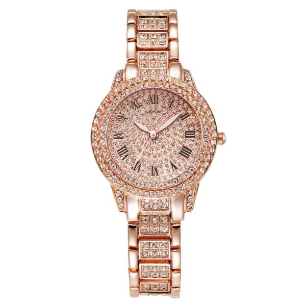 IC Diamond Rhinestone-kellot naisille, luksusmerkki, kultainen ranneke