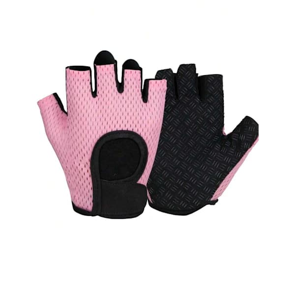 Andningsbara, lätta viktlyftningshandskar för mig Pink L Pink L