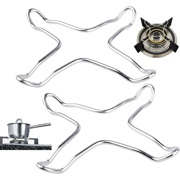 Pakke med Reduksjonsring i Rustfritt Stål for Gasskomfyrtopp, Trivet, Wok, Gasskomfyr, Gasskomfyr, Trivet, Kaffetrakterholder