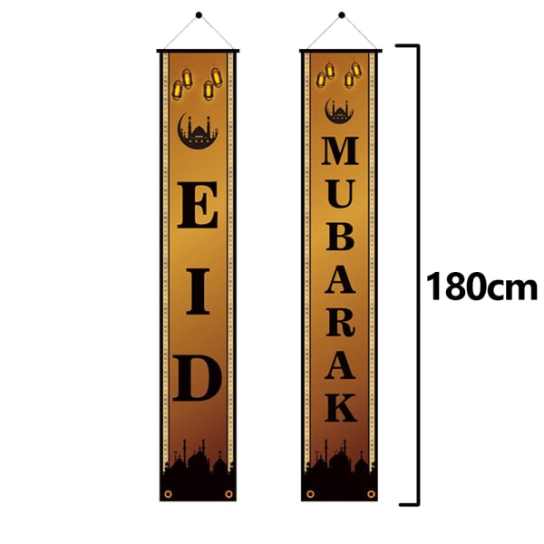 IG dekorationssæt Eid veranda tegn Ramadan Banner hängande dekorationsmønster 2
