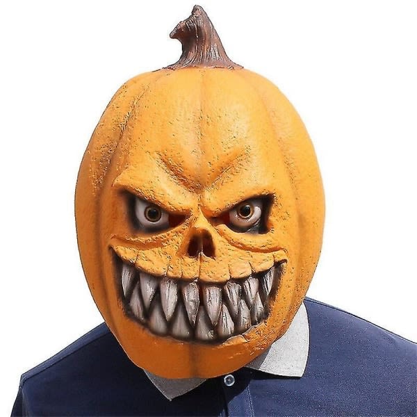 IC Halloweenfest Skräckmaske Cosplay Pumpkin Head Rolig fest Karneval Latexmasker Anime rekvisita