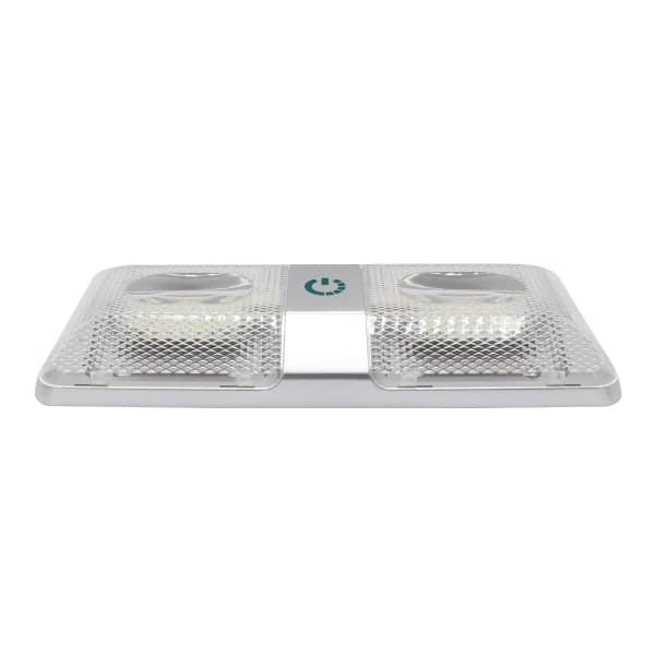 IC 48 LED dobbeltlys hvit berøringsdimbar innvendig leselampe