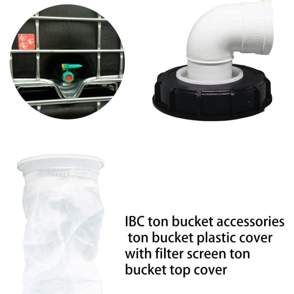 IC IBC-låsfilter, tvättbar IBC-tanklås i nylon med lås, IBC-tanktillbehör
