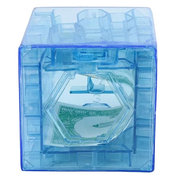 IC 3D Terning Puslespil Penge Labyrint Bank Opsparing Mønt Samling Case Random Farve 1Stk