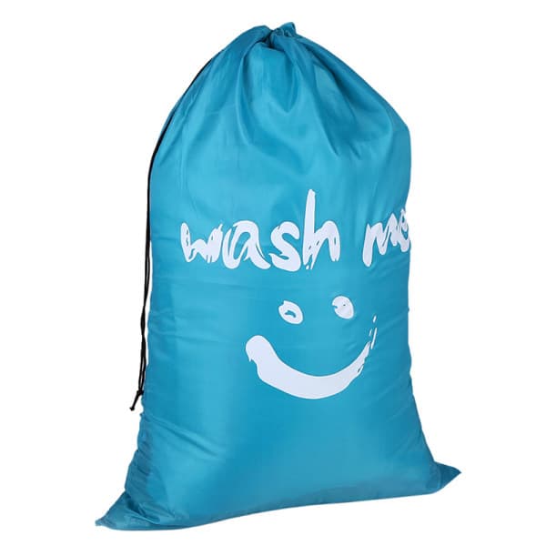 IC Smile Shape Nylon Vaskepose Wash Me Pouch Vaskbar Organizer Blå
