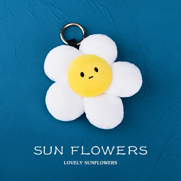 Plush Toy Keychain - Cute Sunflower - Cuddly Toy and Interesting