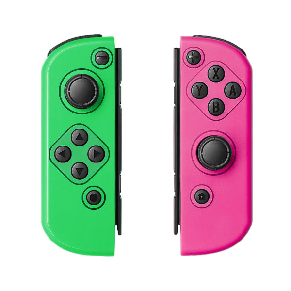 För Nintendo Switch Joy-con-Controller vänster med höger trådlös spelkontroll 1-par rosa grön