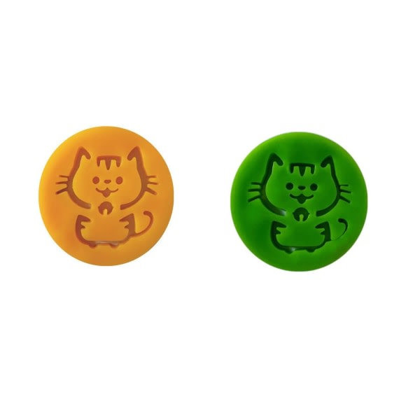 IC Husdjursdekal, hårborttagning og damning, dobbeltsidig silikondekal (2st Lucky Cat Earl Orange + 1st Lucky Cat Sea King Green),