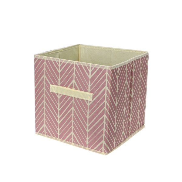 IC Fiberduk Kvadratisk Oppbevaringsboks Tekstil Oppbevaringsboks Dekkfri Organizer Diverse Kurv Garderobe Klær Oppbevaringsboks (1 stk, sammenleggbar)