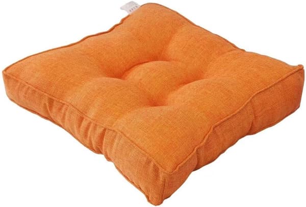Sittdyna, tjockt vadderad polyester med PP-bomullsfyllning, för matstolar och bänkar, inomhusbruk, orange, 45 x 45 x 10 cm