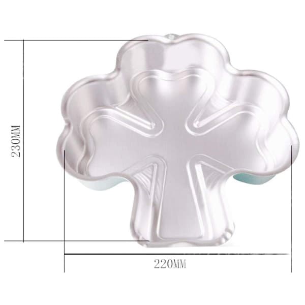 IC 3D Fyra Klöver Bakform Aluminium Form DIY Födelsedagstårta Form