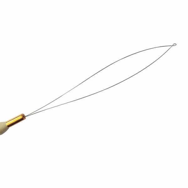 IC 6st trä hårförlängningsögla nålträdare sladd Upprullare pärla verktyg