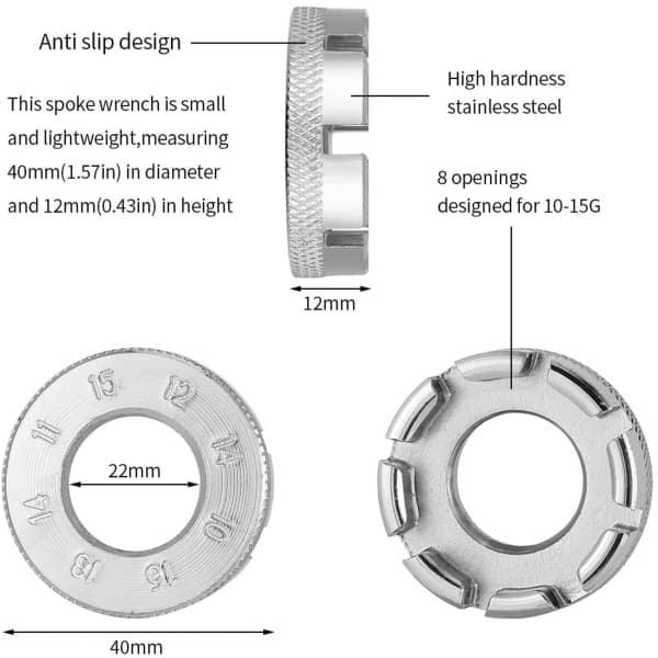IC 5-pack cykel universal ekernyckel för reparation av cykelverktyg
