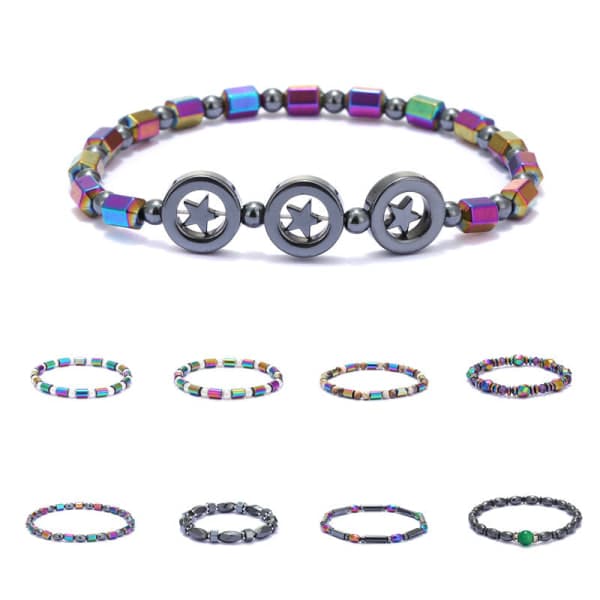 IC 2-pak Anti-Angst Magnetisk Anklet Obsidian Chakra Anklet