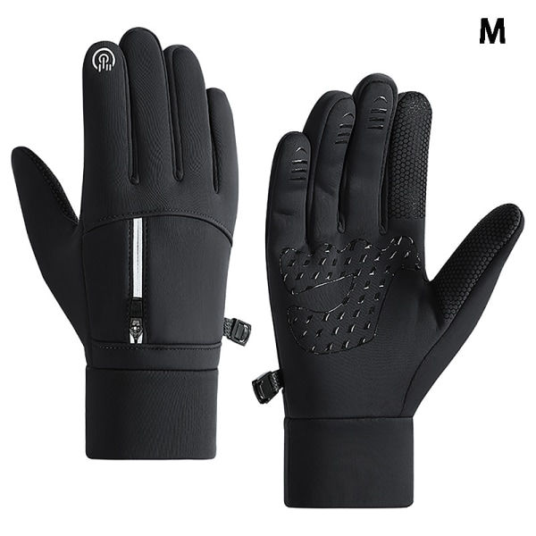Touch Vinter Termiska Varma Hel-Finger Handskar Svart M