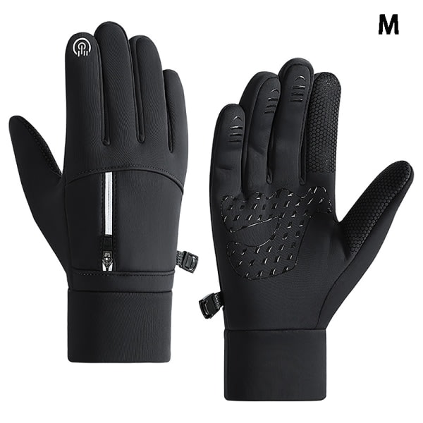 Touch Vinter Termiske Varme Fullfingerhansker Svart M