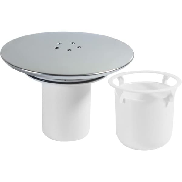 Duschbrunnsil - Duschbrunnsil - 90mm / 115mm - Krom - Luktsäker Tätning - Vit