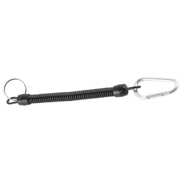 Fishing Lanyards Rope Retractable Safety Spring Coiled Rope Keychain Accessory Black
