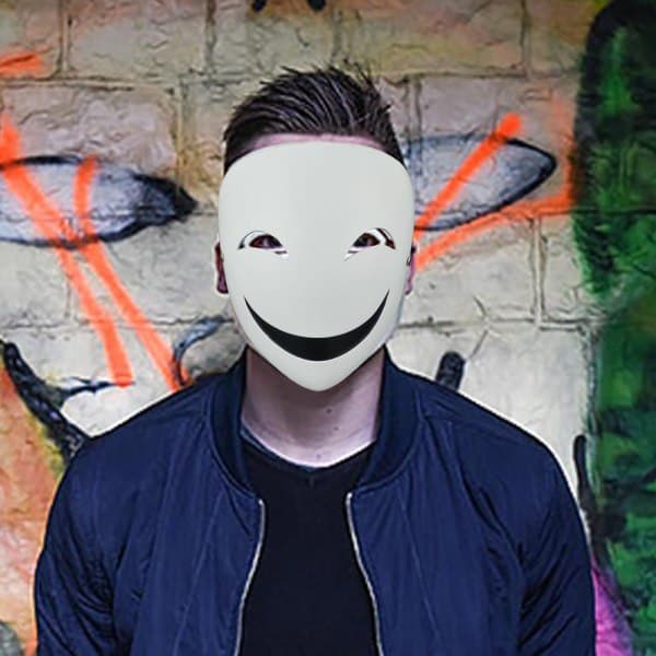 IC Mask Kostyme Tilbehør Halloween Maske Hvit