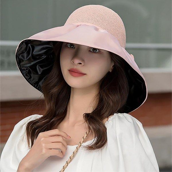 IC Mode Sommar Kvinnor Bucket Hat Mjuk Vikbar Stor Brätte Utomhus Khaki
