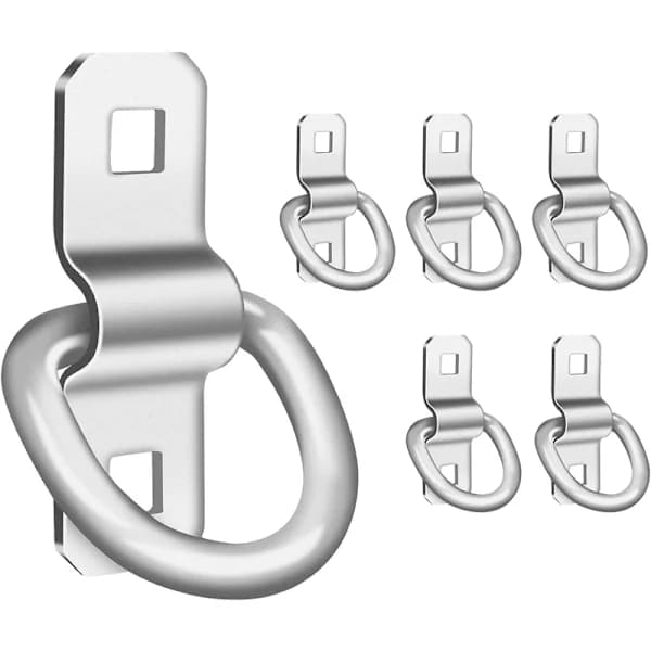 6-pak Kraftige D-ring fastgørelsesankre 3/8