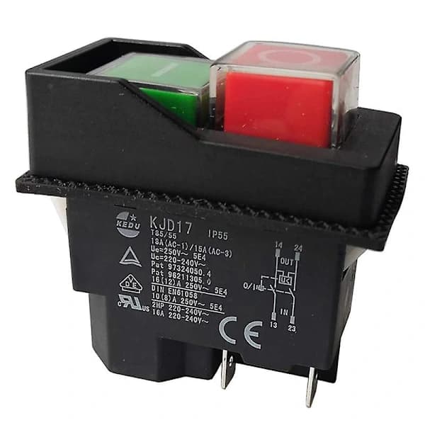 Elektromagnetiske afbrydere Trykknapafbryder til haveredskaber Kjd17 220v 4-benede terminaler