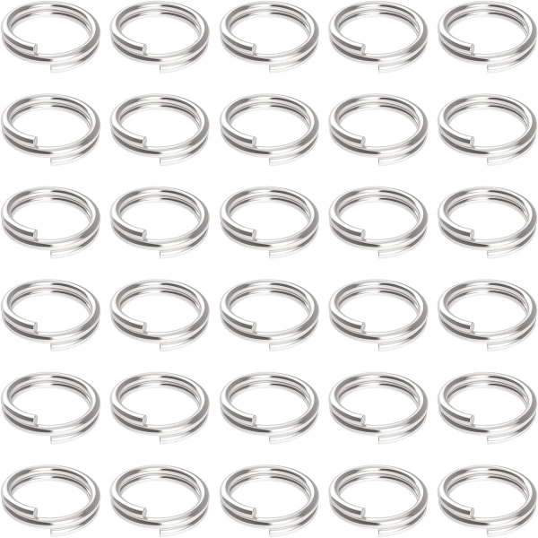 100 stk. 10 mm Mini Split Jump-ringe med dobbelt øje Små metalringe Forbindelser til smykker, halskæder, armbånd, øreringe IC