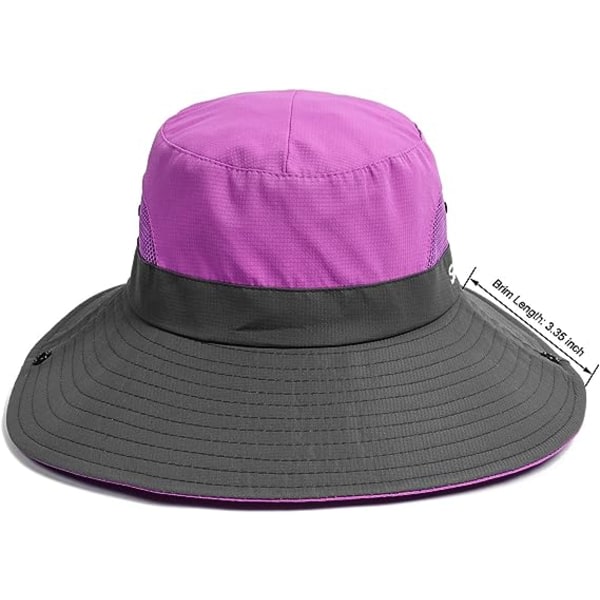 IC Solhat Wide Rim Bucket Mesh Boonie Strand Fiskehat UV-beskyttelse til Kvinder
